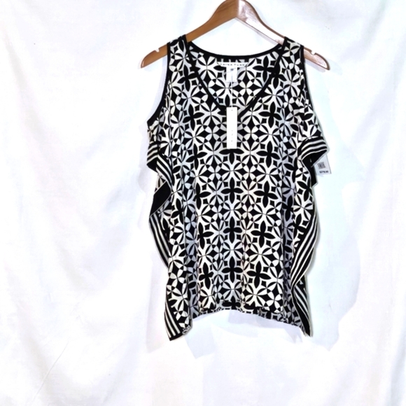 Trina Turk Cut Out Shoulder 100% Silk 'Scarf' Blouse Sz Small - Picture 1 of 8
